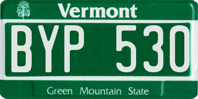 VT license plate BYP530