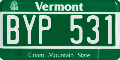 VT license plate BYP531