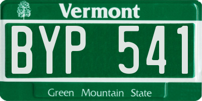 VT license plate BYP541