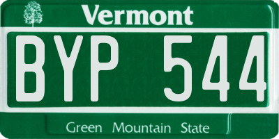 VT license plate BYP544