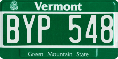 VT license plate BYP548