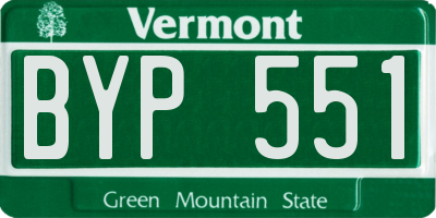 VT license plate BYP551