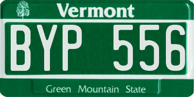 VT license plate BYP556