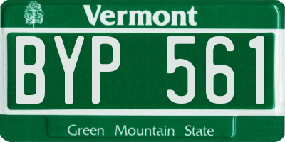 VT license plate BYP561