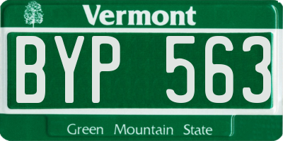 VT license plate BYP563