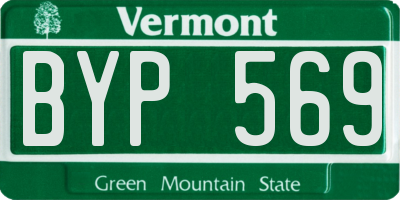 VT license plate BYP569