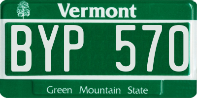 VT license plate BYP570