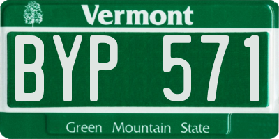 VT license plate BYP571