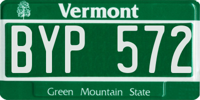 VT license plate BYP572