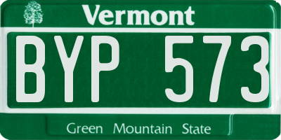 VT license plate BYP573