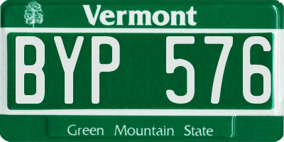 VT license plate BYP576