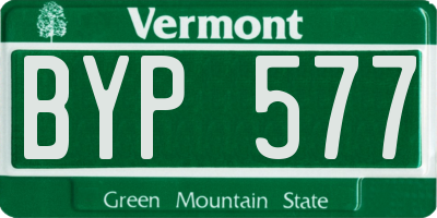 VT license plate BYP577