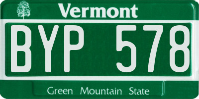 VT license plate BYP578