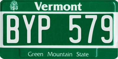 VT license plate BYP579