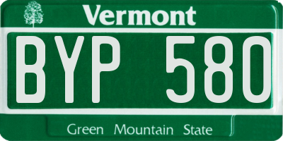 VT license plate BYP580