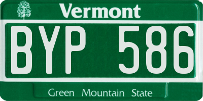 VT license plate BYP586