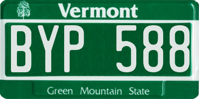 VT license plate BYP588