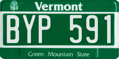 VT license plate BYP591
