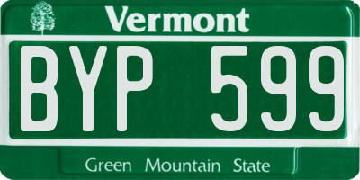 VT license plate BYP599