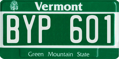 VT license plate BYP601