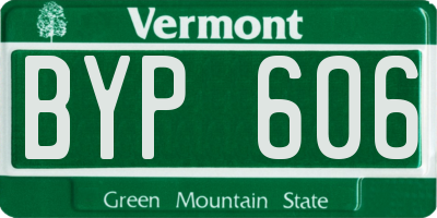 VT license plate BYP606