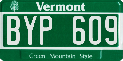 VT license plate BYP609