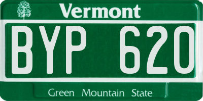 VT license plate BYP620