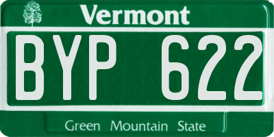 VT license plate BYP622