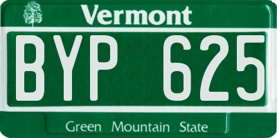 VT license plate BYP625