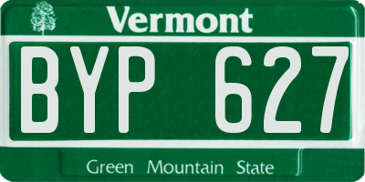 VT license plate BYP627