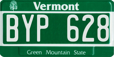 VT license plate BYP628