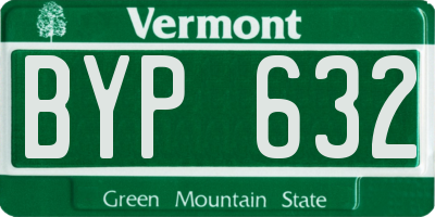 VT license plate BYP632