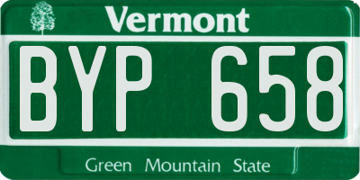 VT license plate BYP658