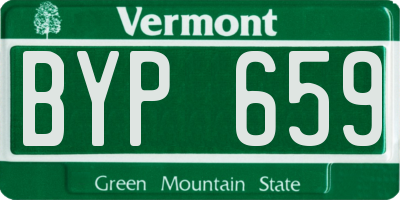 VT license plate BYP659