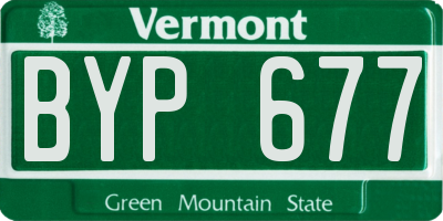 VT license plate BYP677