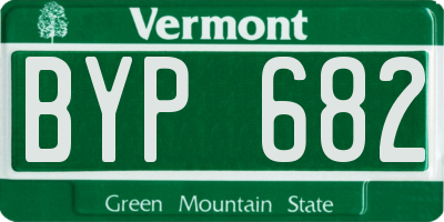 VT license plate BYP682
