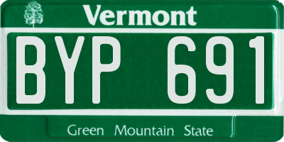 VT license plate BYP691