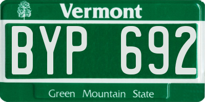 VT license plate BYP692