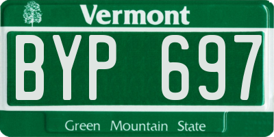 VT license plate BYP697