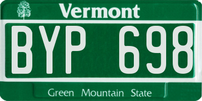 VT license plate BYP698