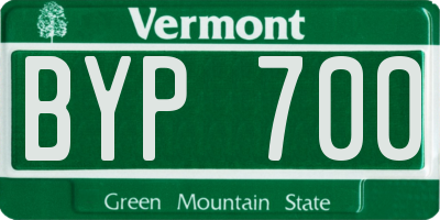 VT license plate BYP700