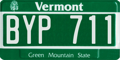 VT license plate BYP711