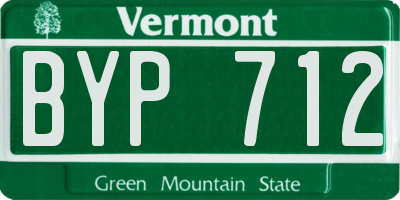 VT license plate BYP712
