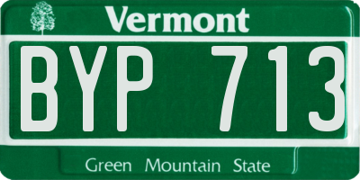 VT license plate BYP713