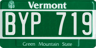 VT license plate BYP719