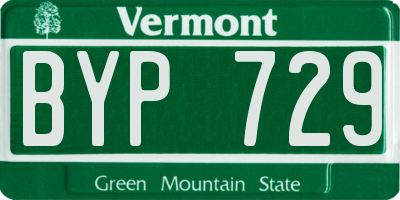 VT license plate BYP729