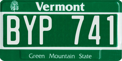 VT license plate BYP741