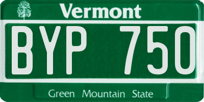 VT license plate BYP750