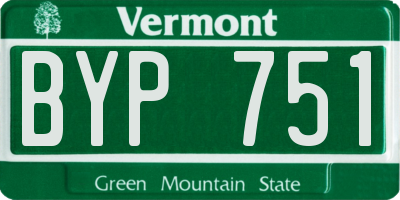 VT license plate BYP751