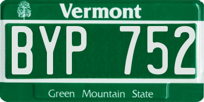 VT license plate BYP752